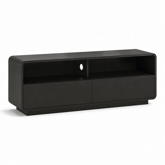 TV Lowboard Schwarz MDF Rechteckig 140 x 40 x 50 cm