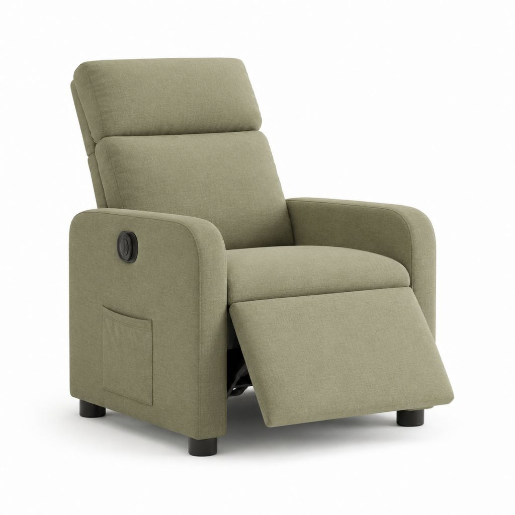 Relaxsessel mit Liegefunktion Olivgrün Polyester 83 x 92 x 103 cm